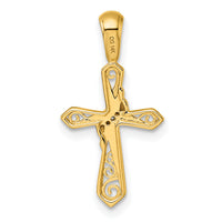 14k Diamond Cross Pendant-PM5108-002-YA