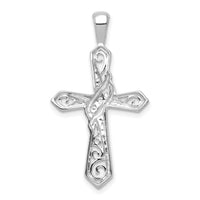 14k White Gold 1/20ct. Diamond Cross Pendant-PM5108-005-WA