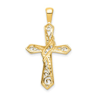 14k 1/20ct. Diamond Cross Pendant-PM5108-005-YA