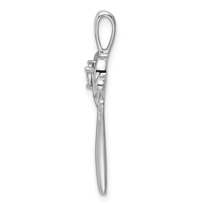 14k White Gold Diamond Slide Pendant-PM5111-005-WA