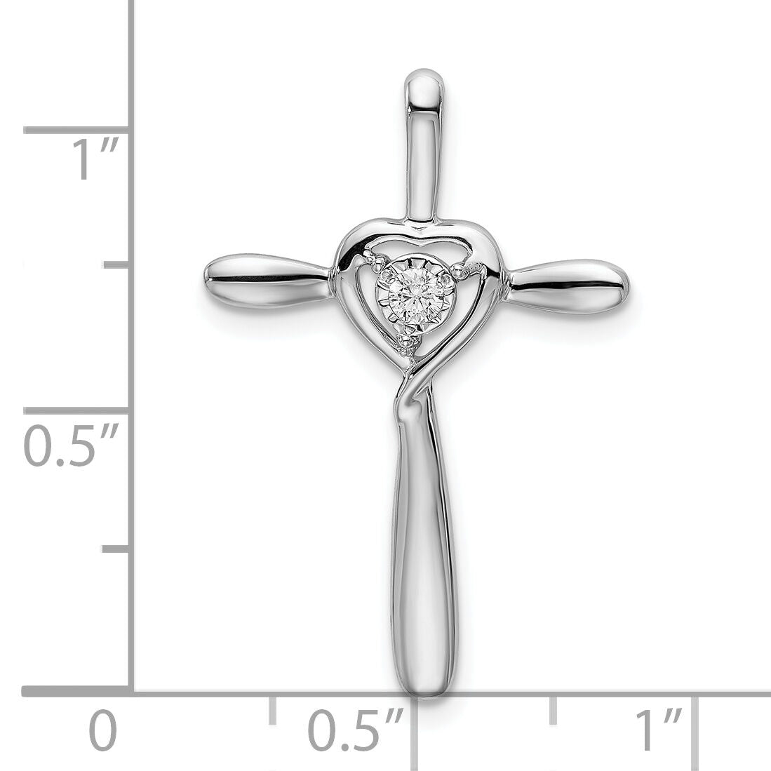 14k White Gold Diamond Slide Pendant-PM5111-005-WA