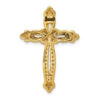 14k 1/4ct. Diamond Budded Cross Chain Slide-PM5113-025-YA
