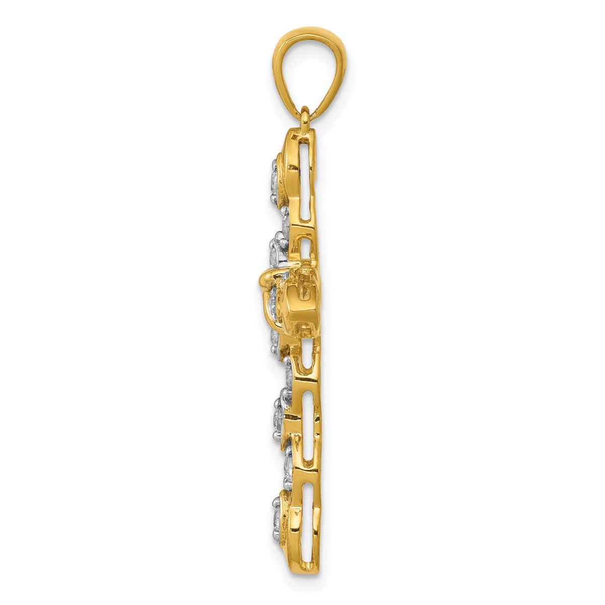14k 1/2ct. Diamond Cross Pendant-PM5114-050-YA