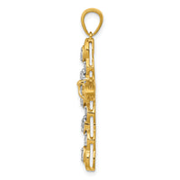 14k 1/2ct. Diamond Cross Pendant-PM5114-050-YA