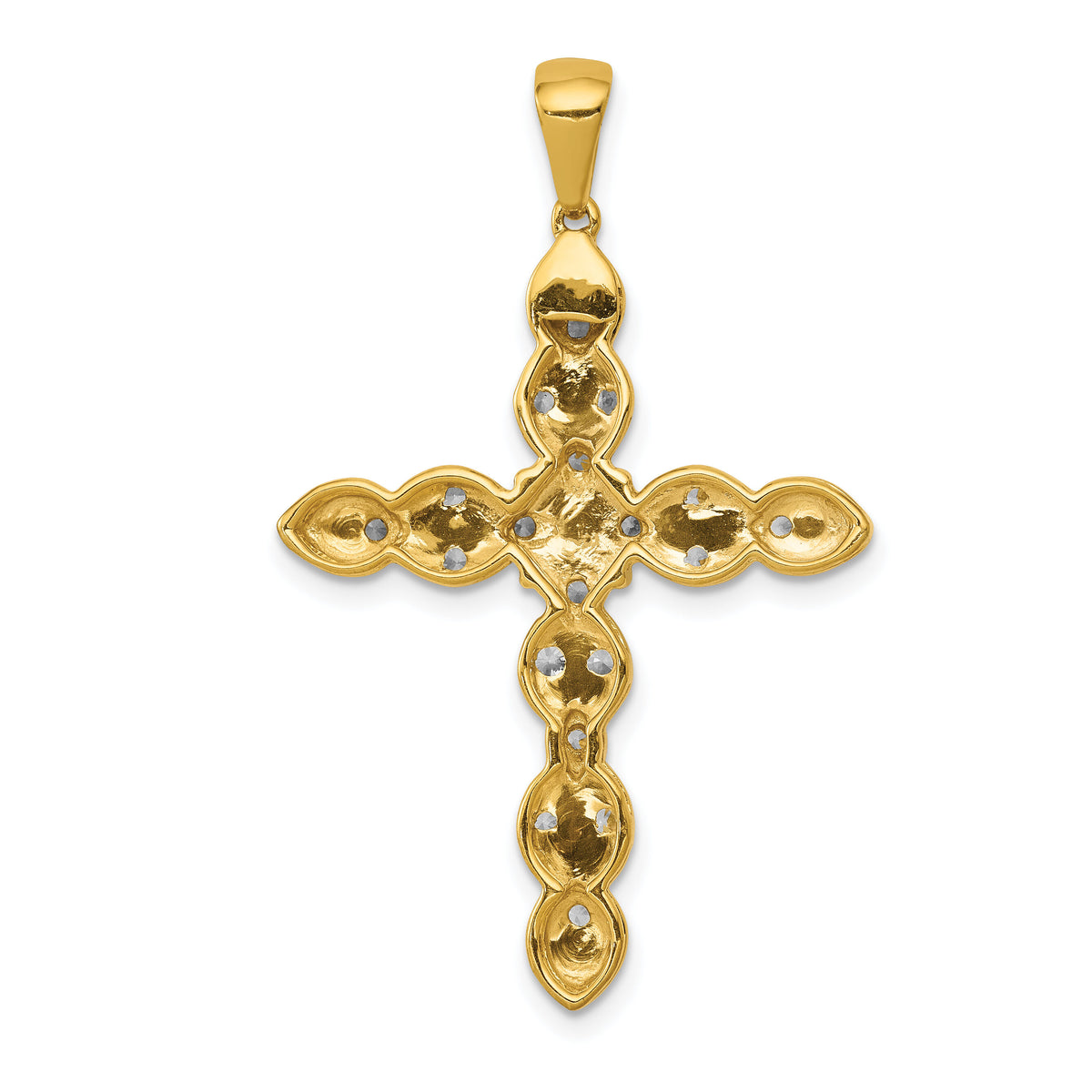 14k 1/2ct. Diamond Cross Pendant-PM5114-050-YA