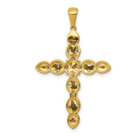 14k 1/2ct. Diamond Cross Pendant-PM5114-050-YA