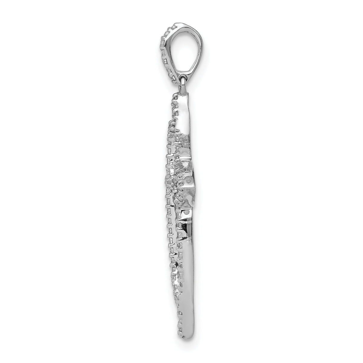 14k White Gold 1/4ct. Diamond Fancy Cross Pendant-PM5118-025-WA
