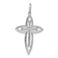 14k White Gold 1/4ct. Diamond Fancy Cross Pendant-PM5118-025-WA