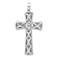 14k White Gold Diamond Cross Pendant-PM5122-175-WA