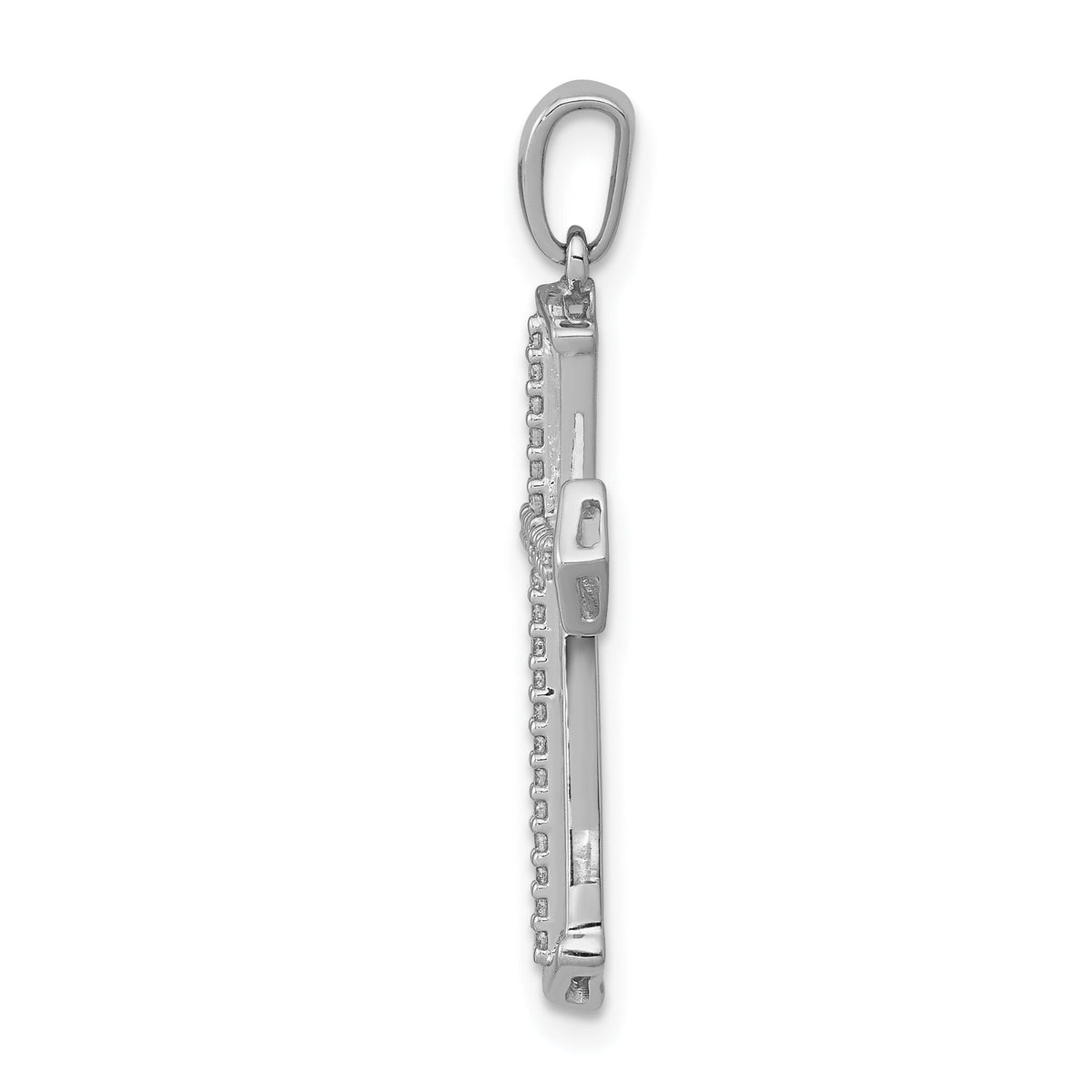 14k White Gold 1/8ct. Diamond Passion Cross Pendant-PM5123-013-WA