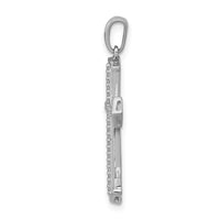 14k White Gold 1/8ct. Diamond Passion Cross Pendant-PM5123-013-WA