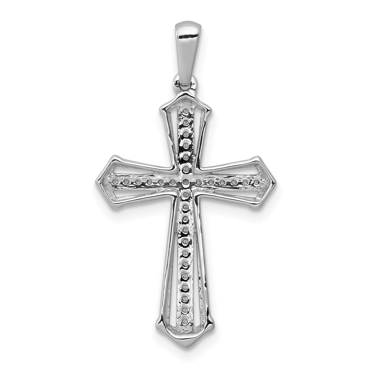 14k White Gold 1/8ct. Diamond Passion Cross Pendant-PM5123-013-WA