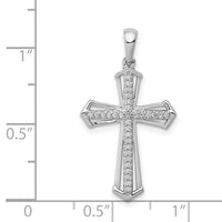 14k White Gold 1/8ct. Diamond Passion Cross Pendant-PM5123-013-WA
