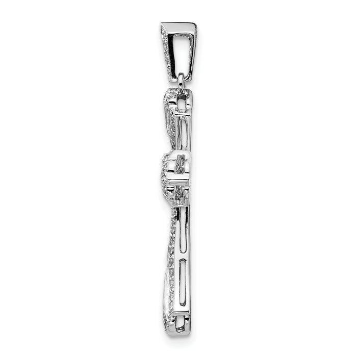 14k White Gold 1/3ct. Diamond Fancy Cross Pendant-PM5124-033-WA