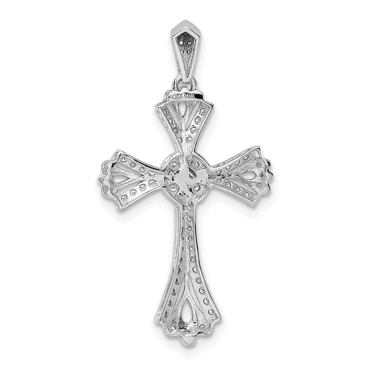 14k White Gold 1/3ct. Diamond Fancy Cross Pendant-PM5124-033-WA