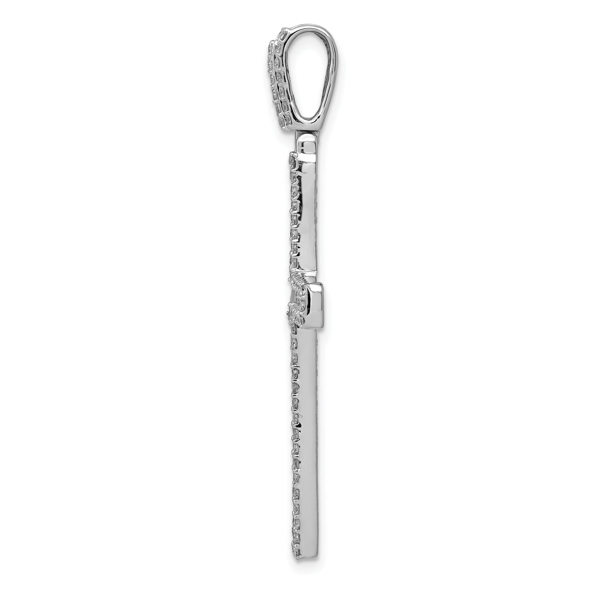 14k White Gold 1 1/10ct. Diamond Latin Cross Pendant-PM5126-110-WA