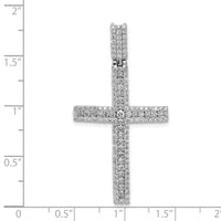 14k White Gold 1 1/10ct. Diamond Latin Cross Pendant-PM5126-110-WA
