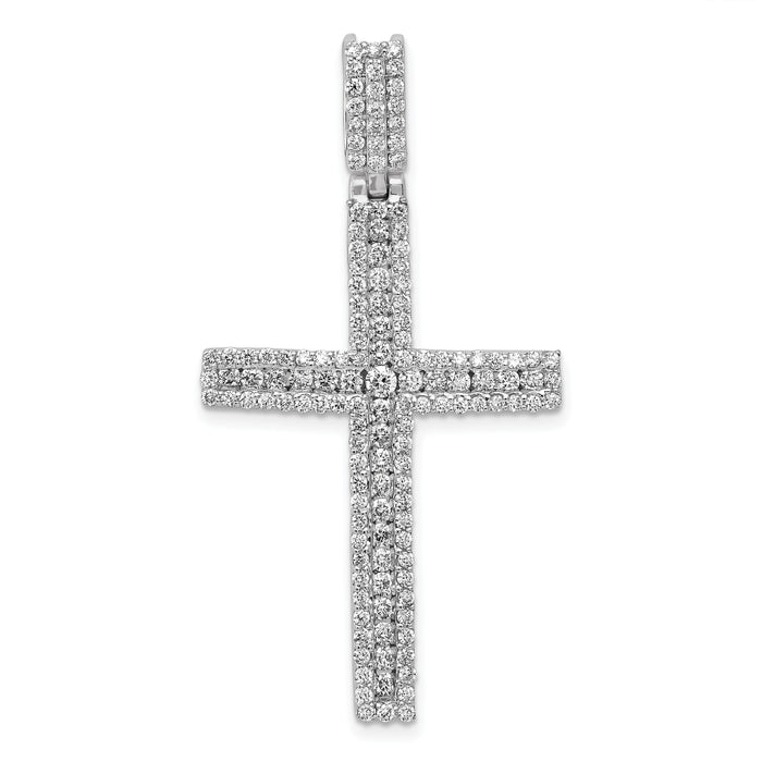 14k White Gold 1 1/10ct. Diamond Latin Cross Pendant-PM5126-110-WA