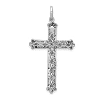 14k White Gold 1ct. Diamond Budded Cross Pendant-PM5127-100-WA