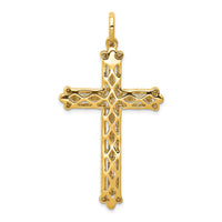 14k Diamond Budded Cross Pendant-PM5127-100-YA