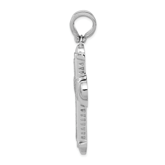 14k White Gold 7/8ct. Diamond Cross Pendant-PM5128-088-WA