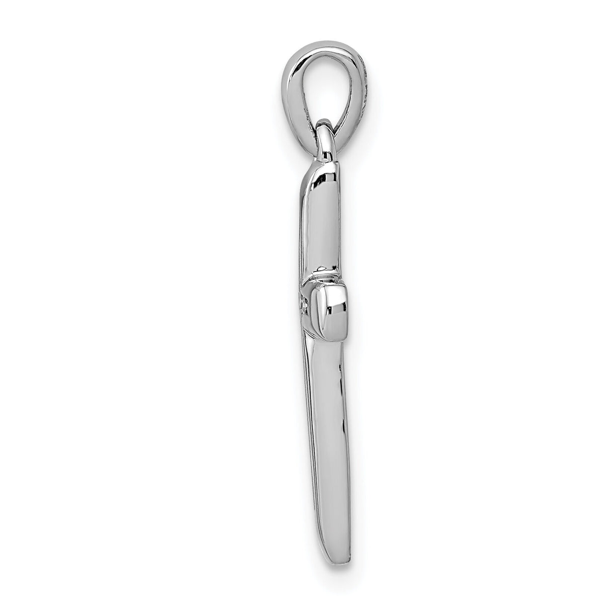14k White Gold Small 1/10ct. Diamond Cross Pendant-PM5138-010-WA