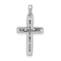 14k White Gold Small 1/10ct. Diamond Cross Pendant-PM5138-010-WA