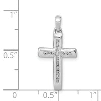 14k White Gold Small 1/10ct. Diamond Cross Pendant-PM5138-010-WA