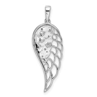 14k White Gold Diamond Open-work Wing Pendant-PM5144-005-WA