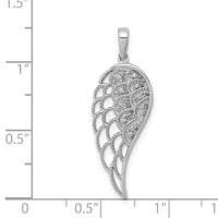 14k White Gold Diamond Open-work Wing Pendant-PM5144-005-WA
