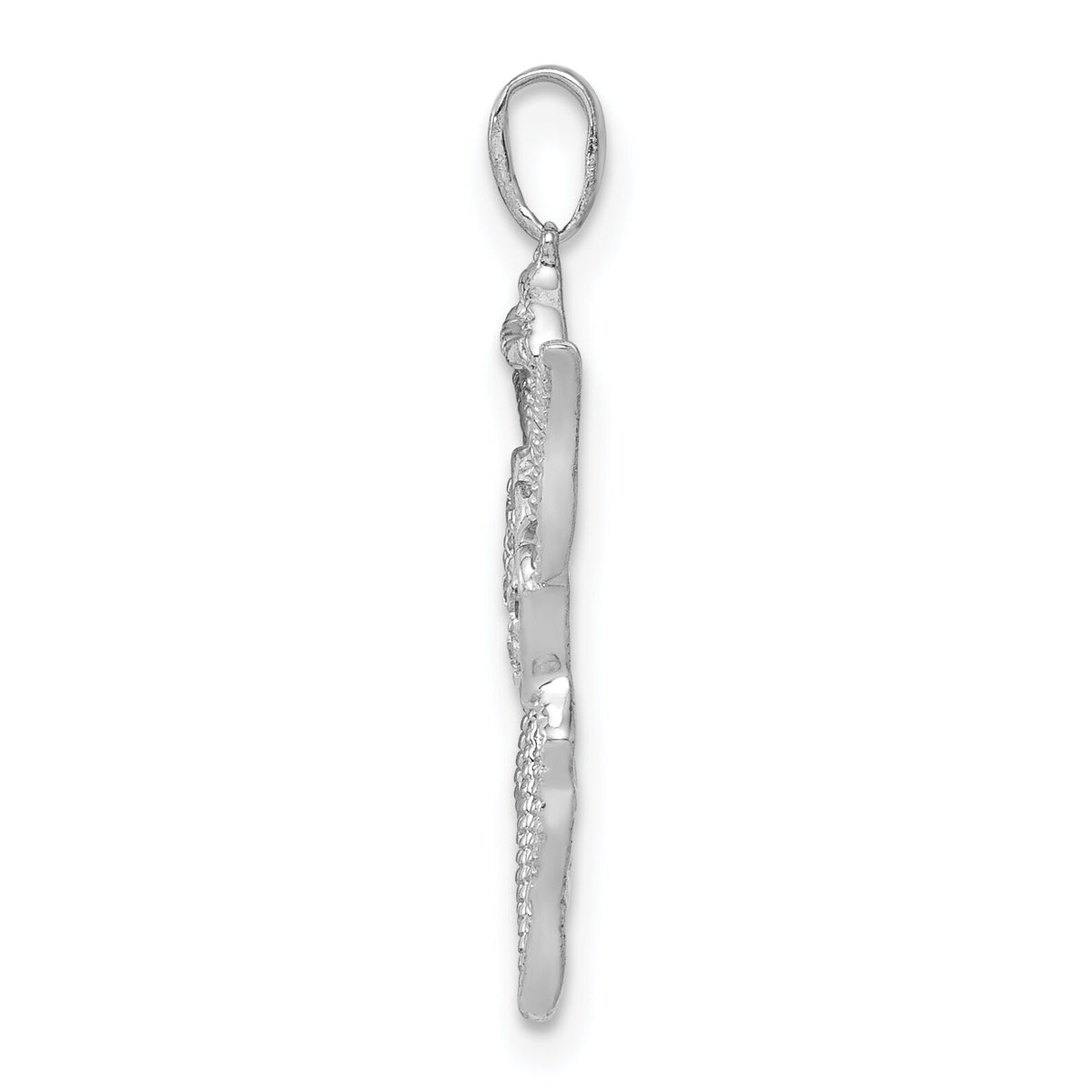 14k White Gold Diamond Angel Pendant-PM5145-003-WA