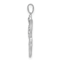 14k White Gold Diamond Angel Pendant-PM5145-003-WA