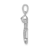 14k White Gold Diamond Infinity Angel Pendant-PM5146-006-WA