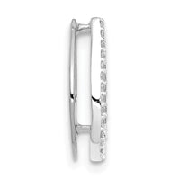 14k White Gold 1/6ct. Diamond Horseshoe Chain Slide-PM5147-016-WA