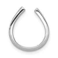 14k White Gold 1/6ct. Diamond Horseshoe Chain Slide-PM5147-016-WA