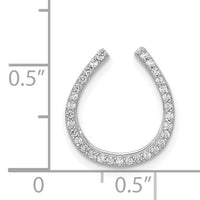 14k White Gold 1/6ct. Diamond Horseshoe Chain Slide-PM5147-016-WA