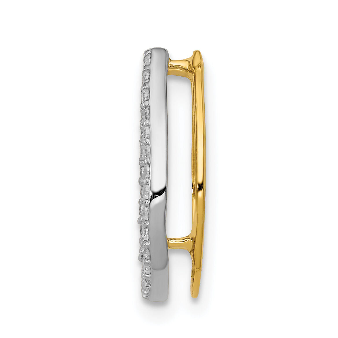 14k 1/6ct. Diamond Horseshoe Chain Slide-PM5147-016-YA