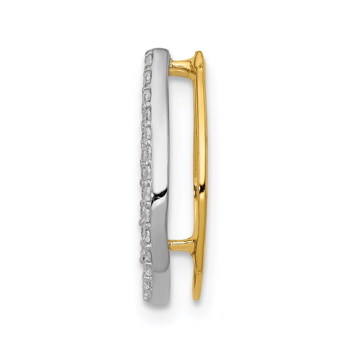 14k 1/6ct. Diamond Horseshoe Chain Slide-PM5147-016-YA