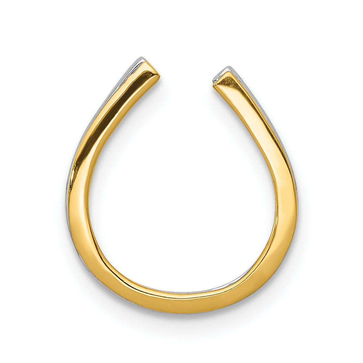 14k 1/6ct. Diamond Horseshoe Chain Slide-PM5147-016-YA