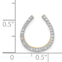 14k 1/6ct. Diamond Horseshoe Chain Slide-PM5147-016-YA
