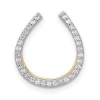 14k 1/6ct. Diamond Horseshoe Chain Slide-PM5147-016-YA