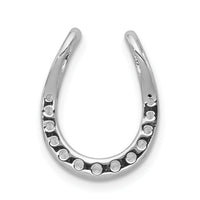 14k White Gold 1/4ct. Diamond Horseshoe Chain Slide-PM5148-025-WA