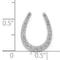 14k White Gold 1/4ct. Diamond Horseshoe Chain Slide-PM5148-025-WA