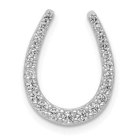 14k White Gold 1/4ct. Diamond Horseshoe Chain Slide-PM5148-025-WA