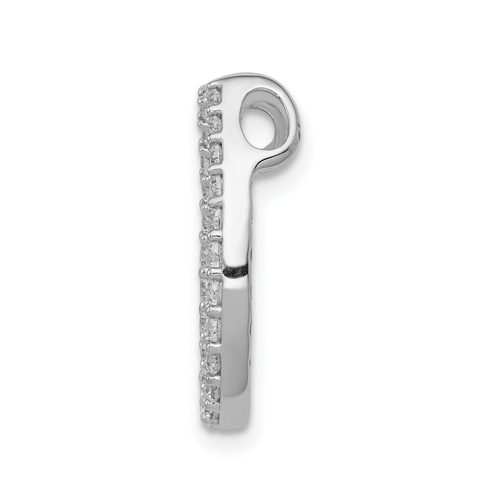 14k White Gold 1/3ct. Diamond Horseshoe Chain Slide-PM5149-033-WA