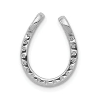 14k White Gold 1/3ct. Diamond Horseshoe Chain Slide-PM5149-033-WA