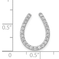 14k White Gold 1/3ct. Diamond Horseshoe Chain Slide-PM5149-033-WA