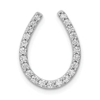 14k White Gold 1/3ct. Diamond Horseshoe Chain Slide-PM5149-033-WA
