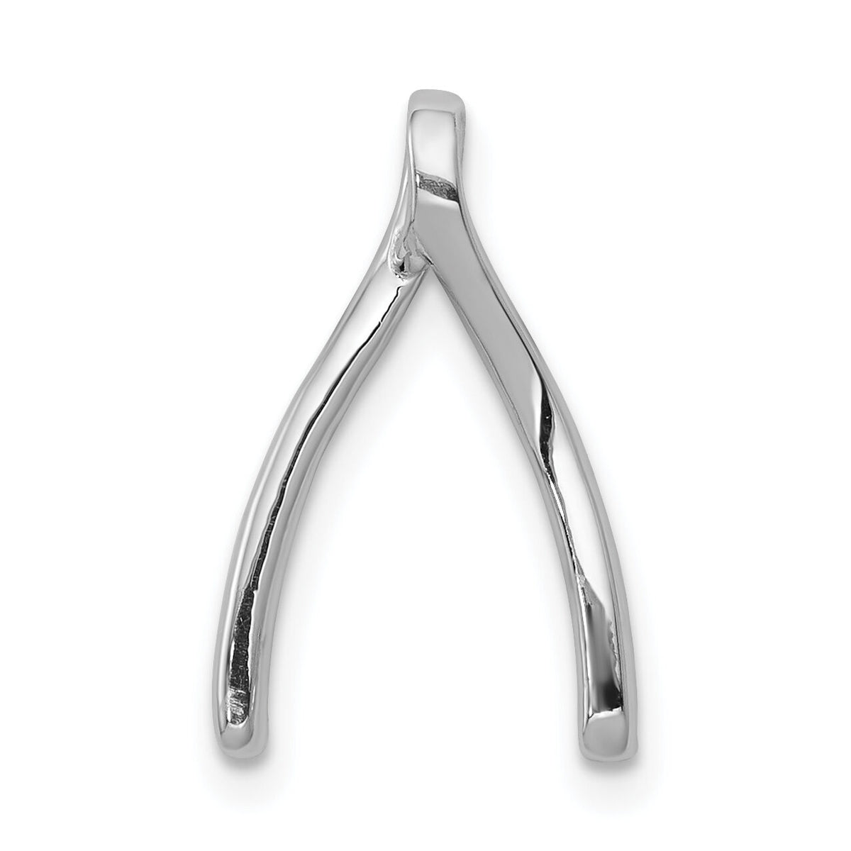 14k White Gold Diamond Wishbone Chain Slide-PM5150-013-WA