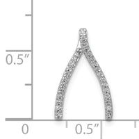 14k White Gold Diamond Wishbone Chain Slide-PM5150-013-WA